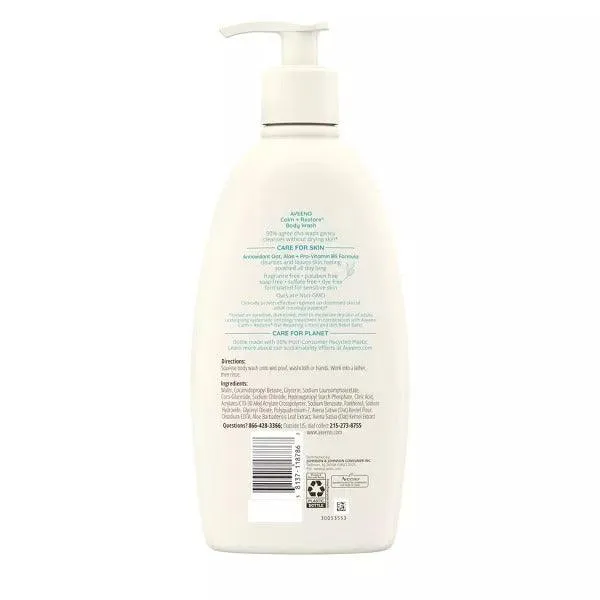 Aveeno Restorative Skin Therapy Sulfate-Free Body Wash - 18oz