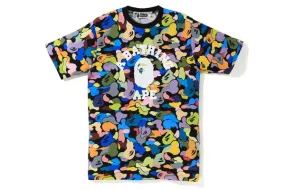 BAPE MULTI COLOR CAMO COLLEGE TEE