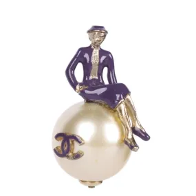 Coco Mademoiselle Large Pearl Brooch Pin (Authentic Pre-owned)