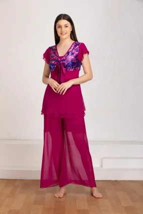 Double chiffon Night suit