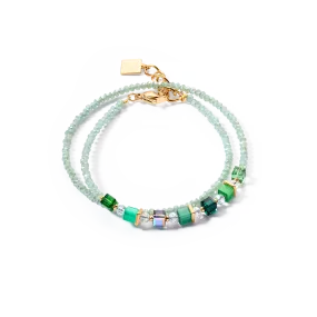 Joyful Colours Wrap bracelet gold green