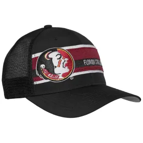 New Era Vault Seminole Logo/Florida State Seminoles Design 970SS Adjustable Trucker Cap - Black