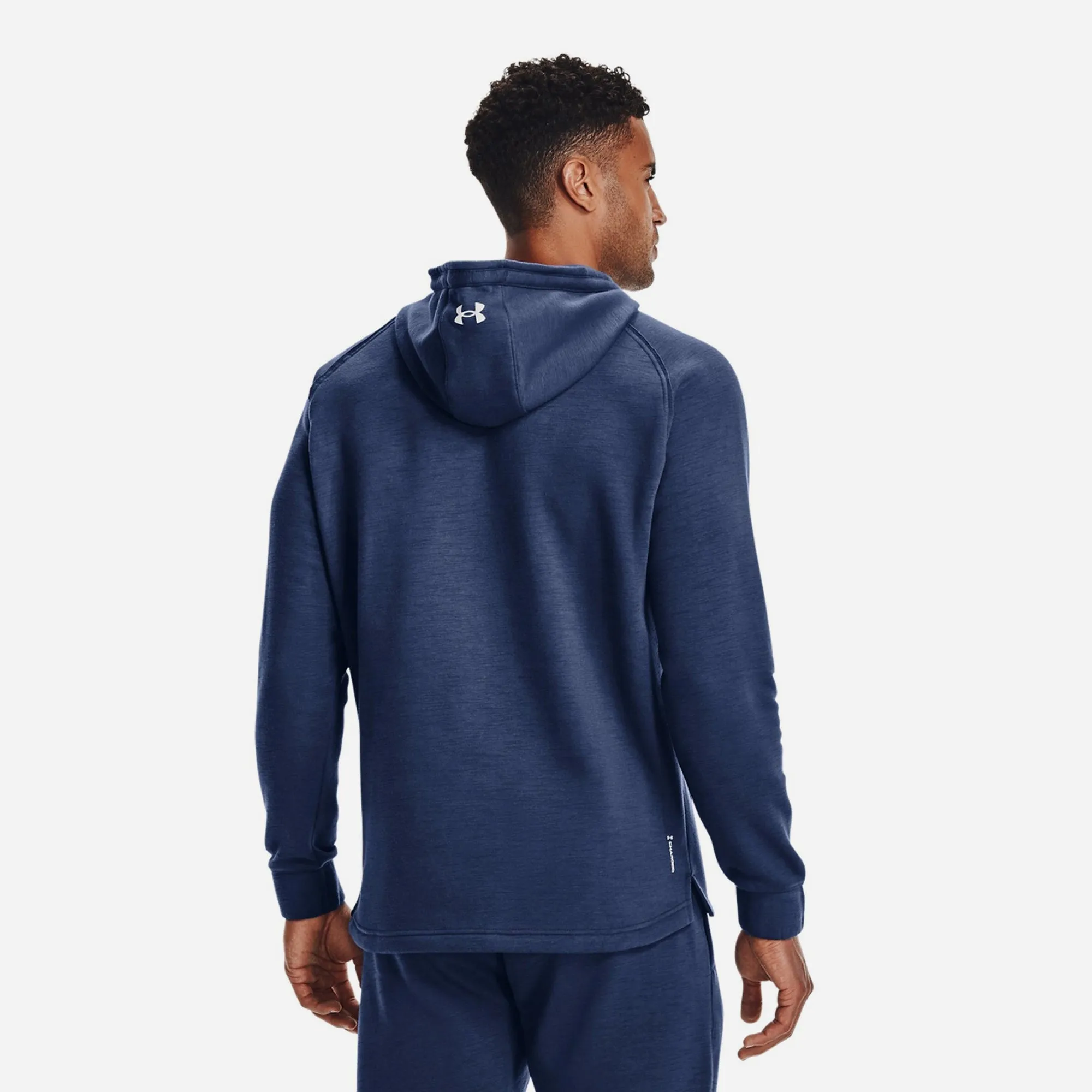 Áo Hoodie Nam Under Armour Project Rock Charged Cotton® Fleece - Xanh Navy