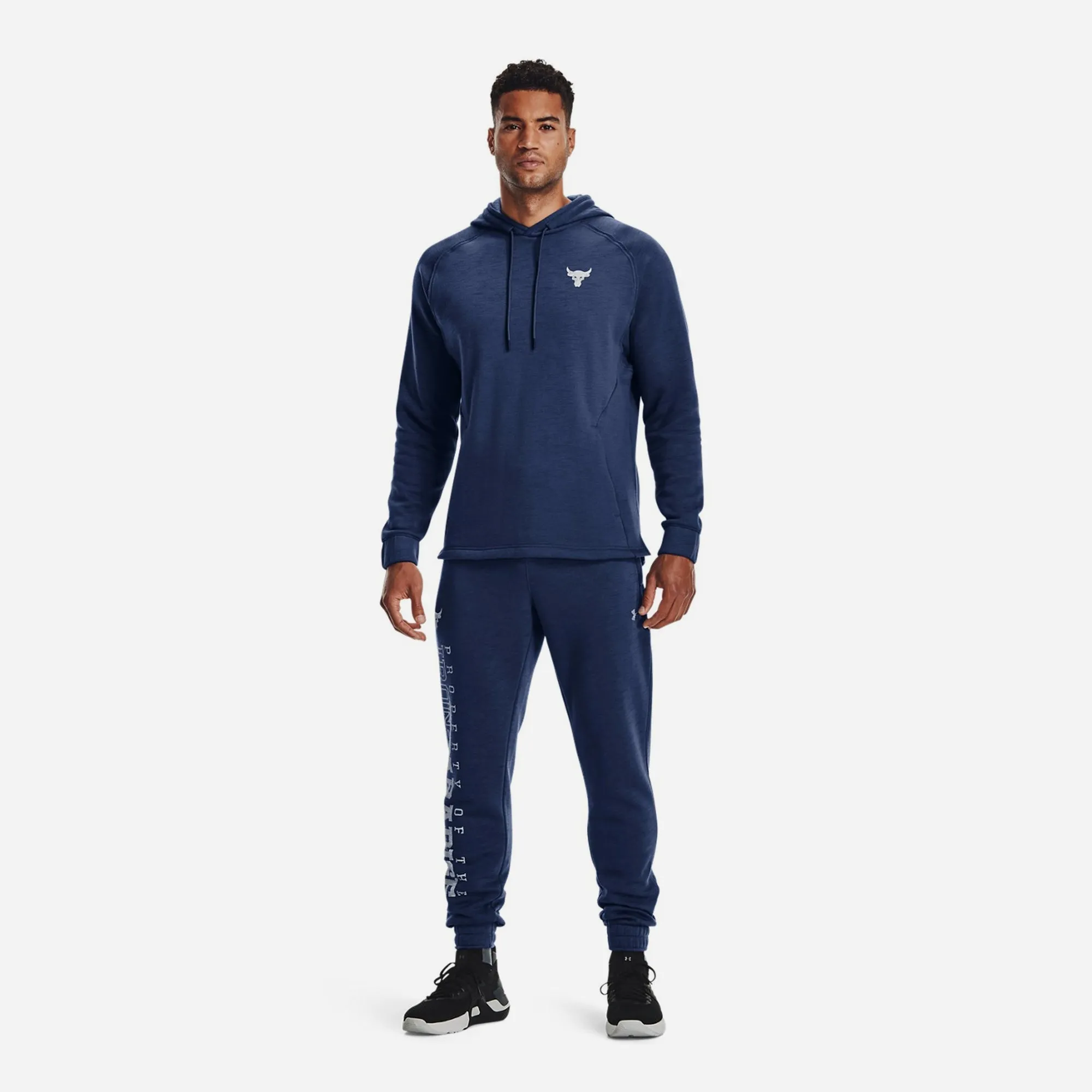 Áo Hoodie Nam Under Armour Project Rock Charged Cotton® Fleece - Xanh Navy