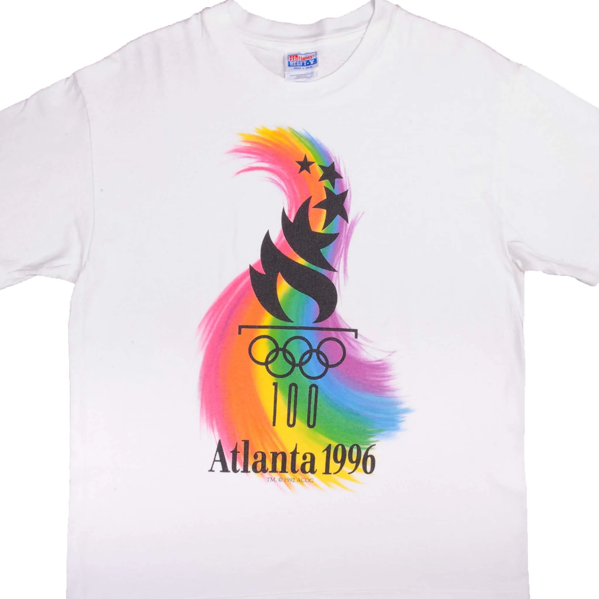 VINTAGE ATLANTA OLYMPICS 1996 TEE SHIRT SIZE LARGE MADE IN USA